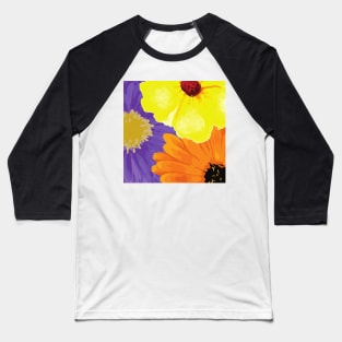 Spring Flowers in the Garden, Springtime Watercolor Flowers Baseball T-Shirt